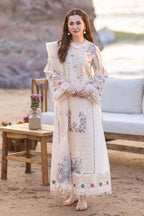 Chikankari Multi Thread Embroidered Lawn 3-Piece Stitched Suit with Organza Dupatta | Ready To Wear