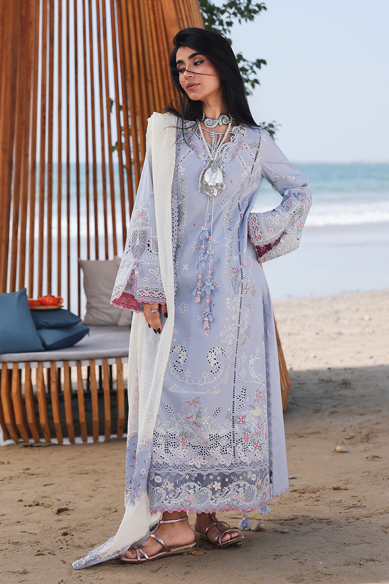 03 Piece Stitched Lawn With Chikankari Embroidered Suit - Ready To Wear