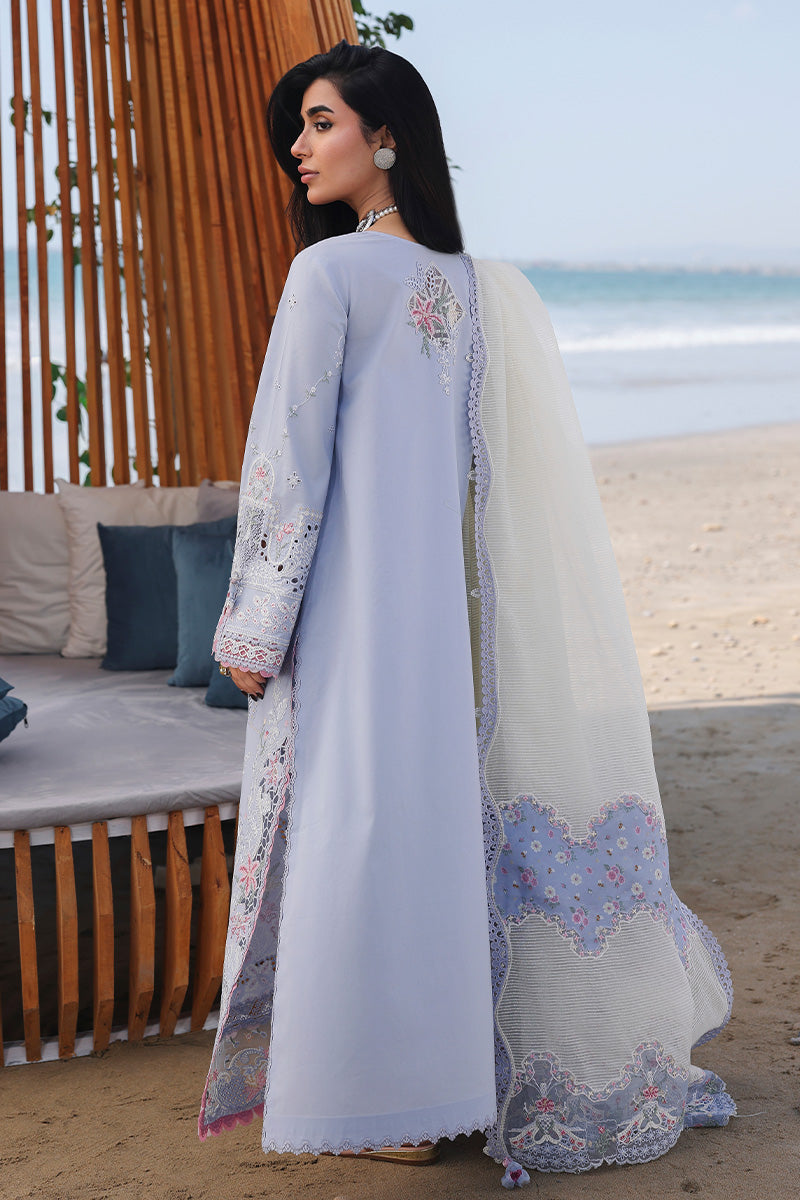 03 Piece Stitched Lawn With Chikankari Embroidered Suit - Ready To Wear