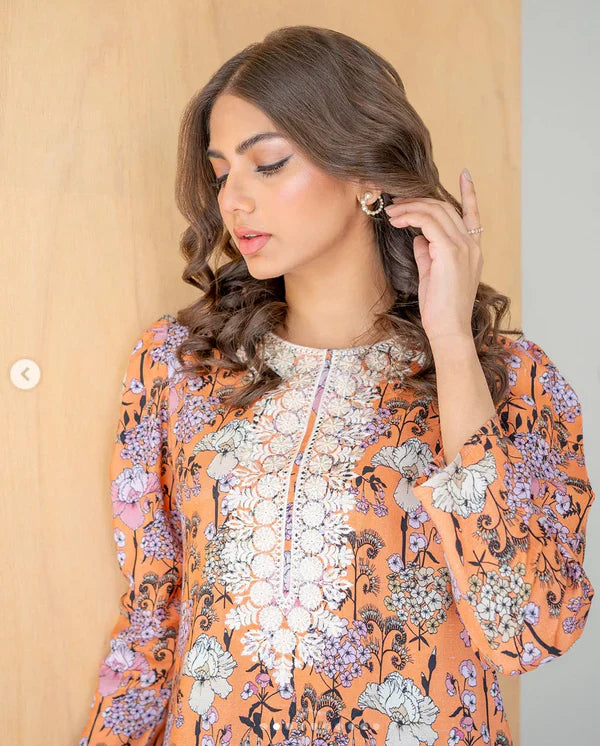 02 Piece Stitched Cotton Suit - Ready To Wear