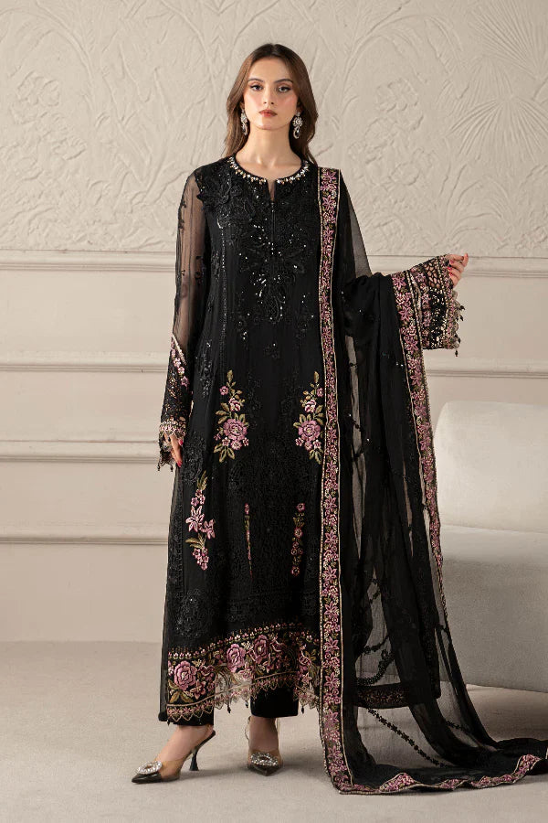 03 Piece Stitched Chiffon Suit - Ready To Wear