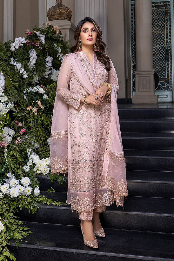 03 Piece Stitched Chiffon Suit - Ready To Wear
