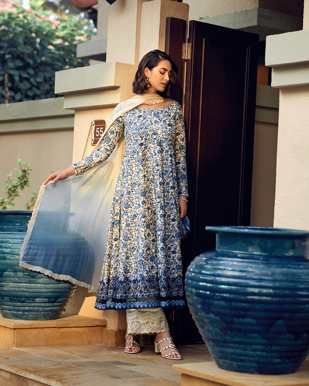 03 Piece Stitched Khaddar Suit - Ready To Wear