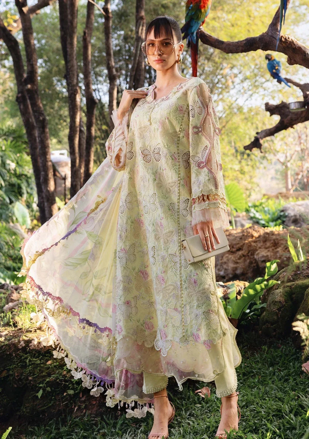 03-Piece Lawn Suit With Embroidery - Ready To Wear