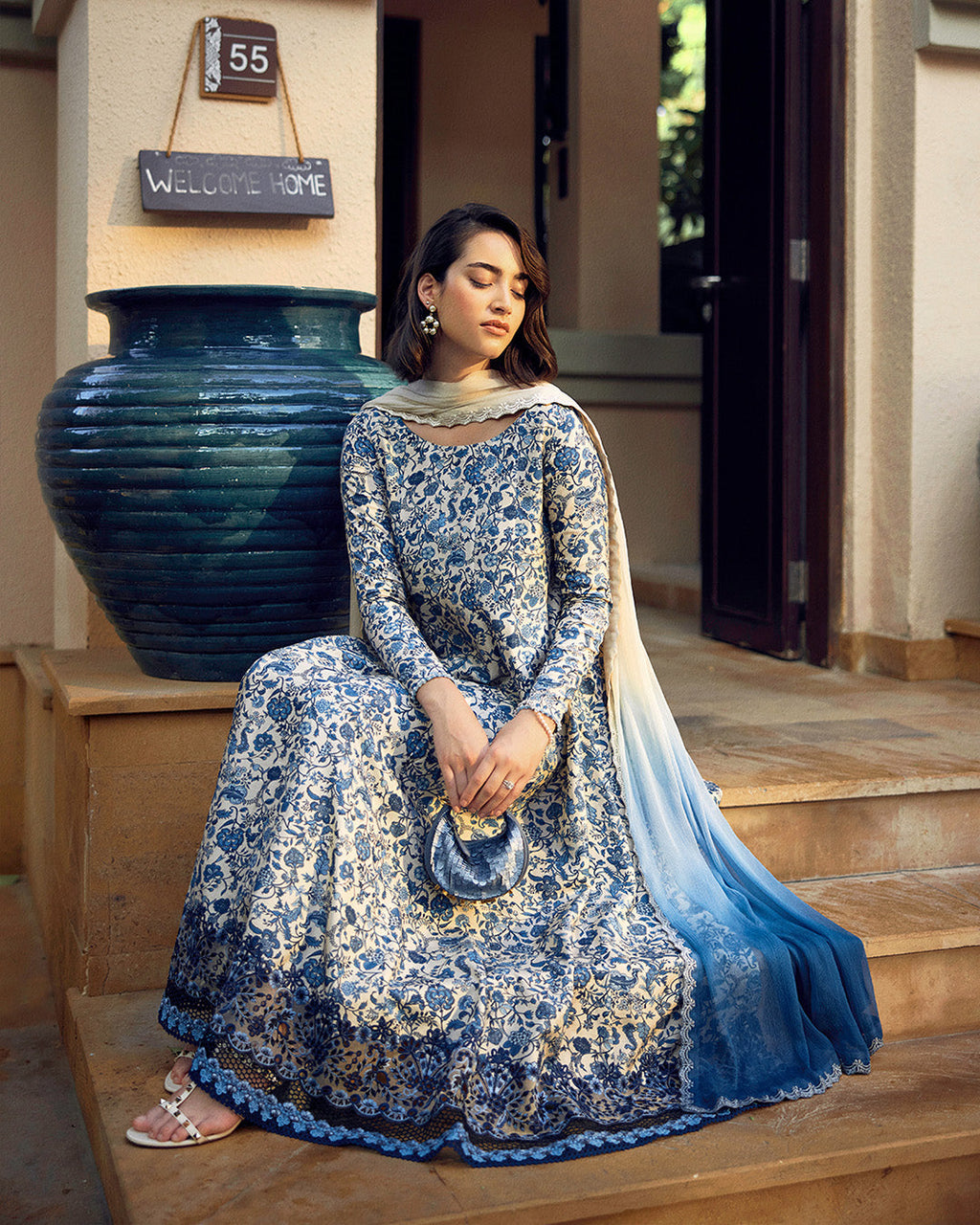03 Piece Stitched Khaddar Suit - Ready To Wear