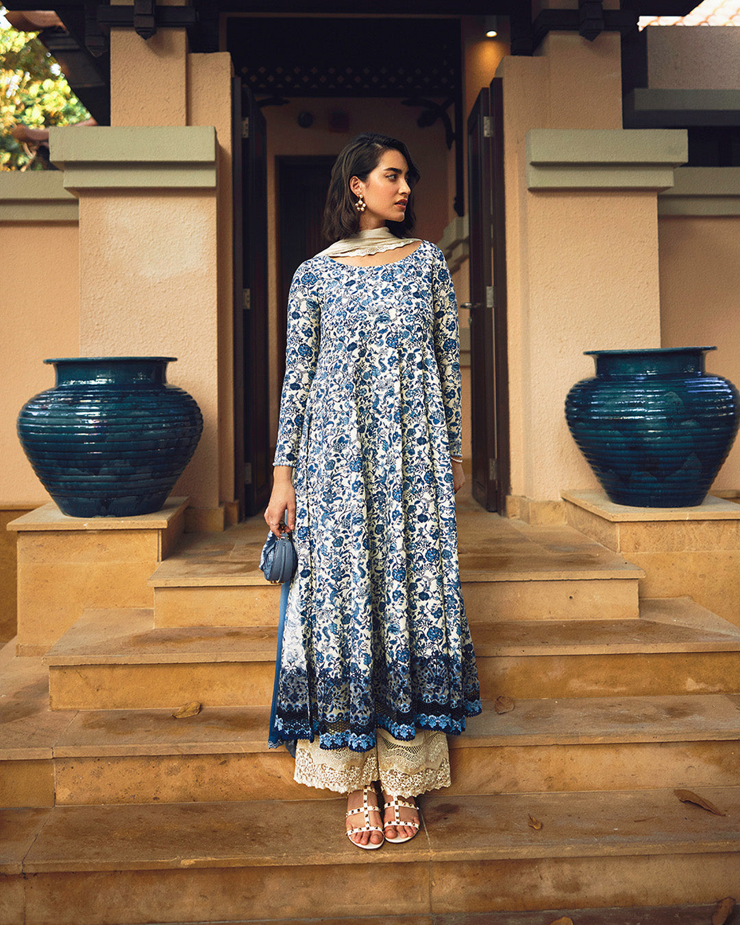 03 Piece Stitched Khaddar Suit - Ready To Wear