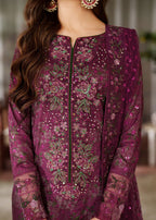Heavy Embroidered Lawn 3-Piece Stitched Suit – Ready To Wear