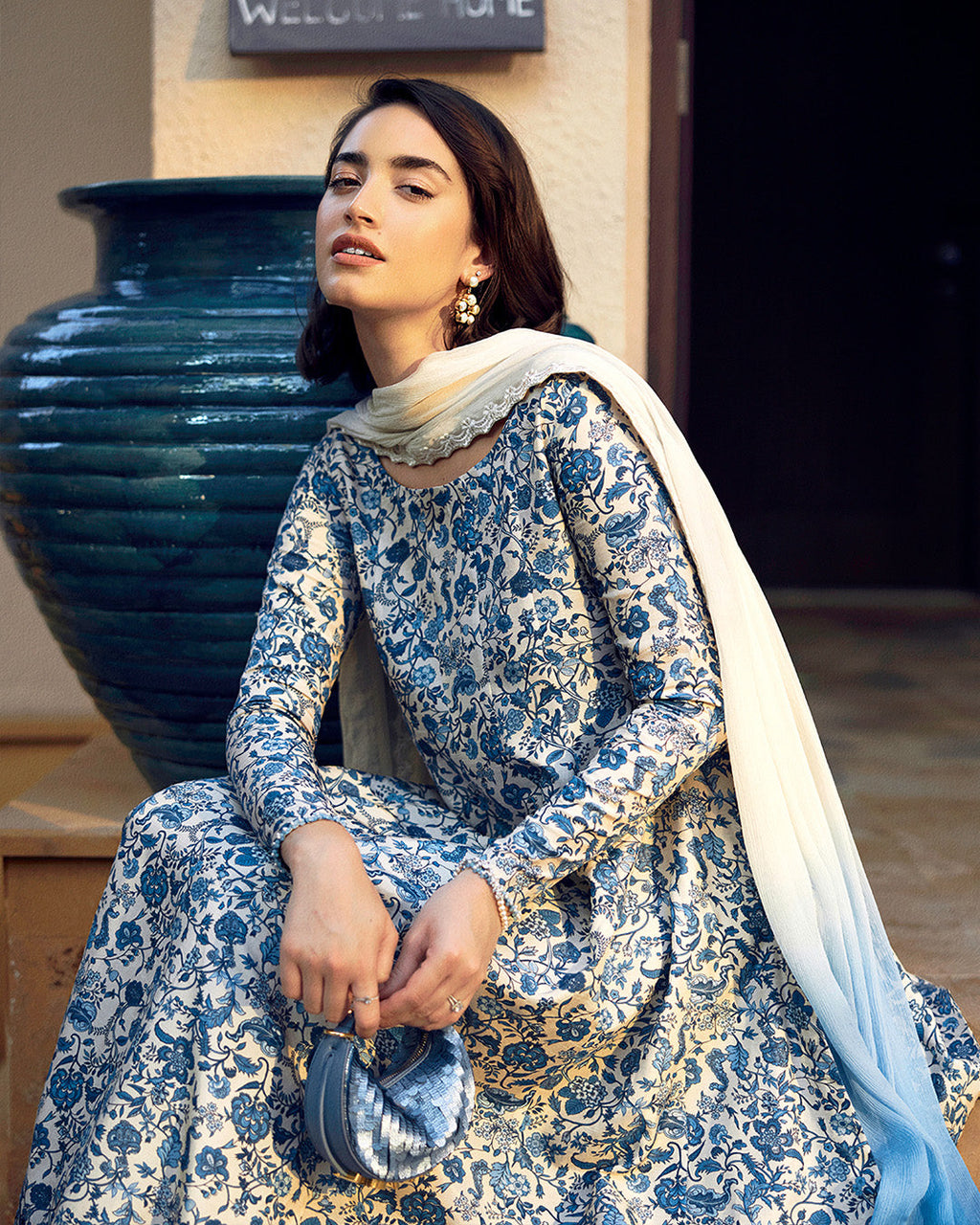 03 Piece Stitched Khaddar Suit - Ready To Wear