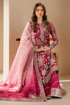 Embroidered Chiffon 3-Piece Stitched Suit with Net Dupatta & Silk Trouser | Ready To Wear