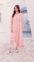 3 Piece Stitched Lawn Suit - Ready To Wear