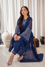 03 Piece Stitched Chiffon Suit - Ready To Wear