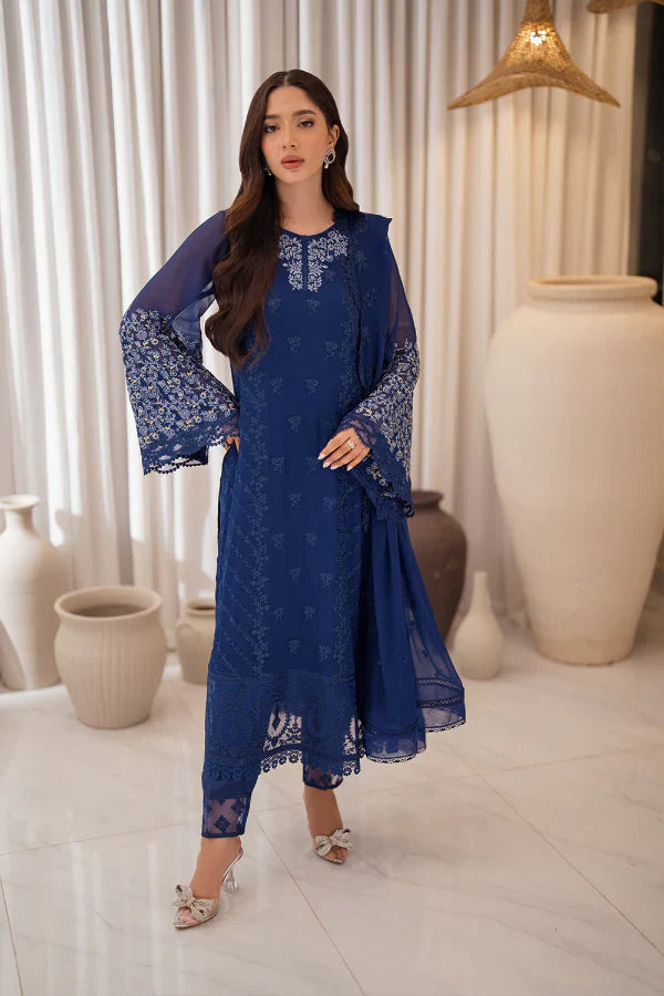 03 Piece Stitched Chiffon Suit - Ready To Wear