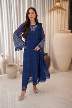 03 Piece Stitched Chiffon Suit - Ready To Wear