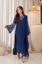03 Piece Stitched Chiffon Suit - Ready To Wear