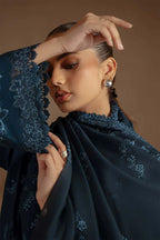3 Piece Stitched Cotton Fabric Suit - Ready To Wear