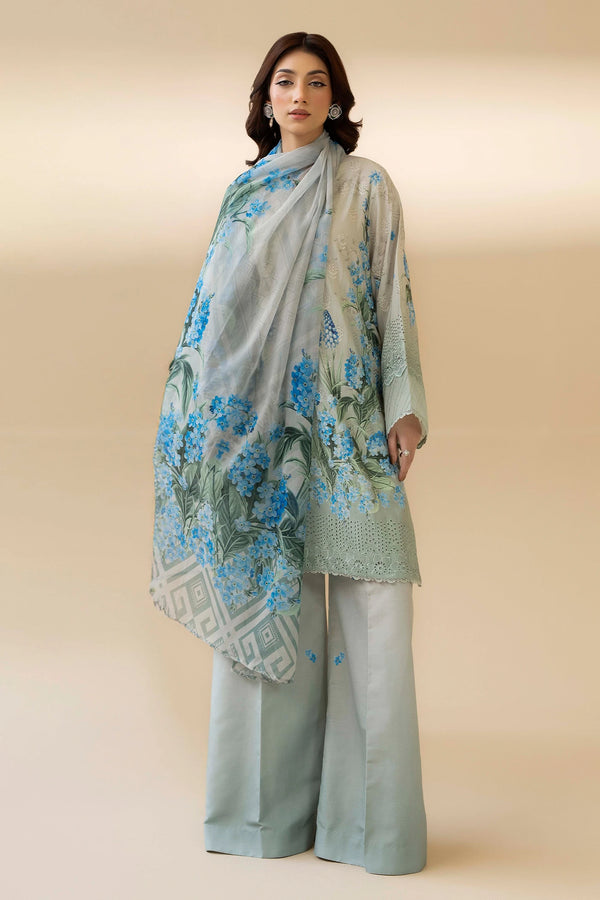 03 Piece Stitched Lawn Suit - Ready To Wear