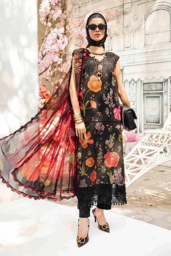 Printed Embroidered Lawn 3-Piece Stitched Suit | Festive Collection