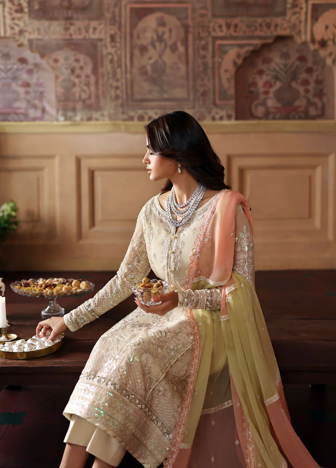 03 Piece Stitched Chiffon Suit - Ready To Wear