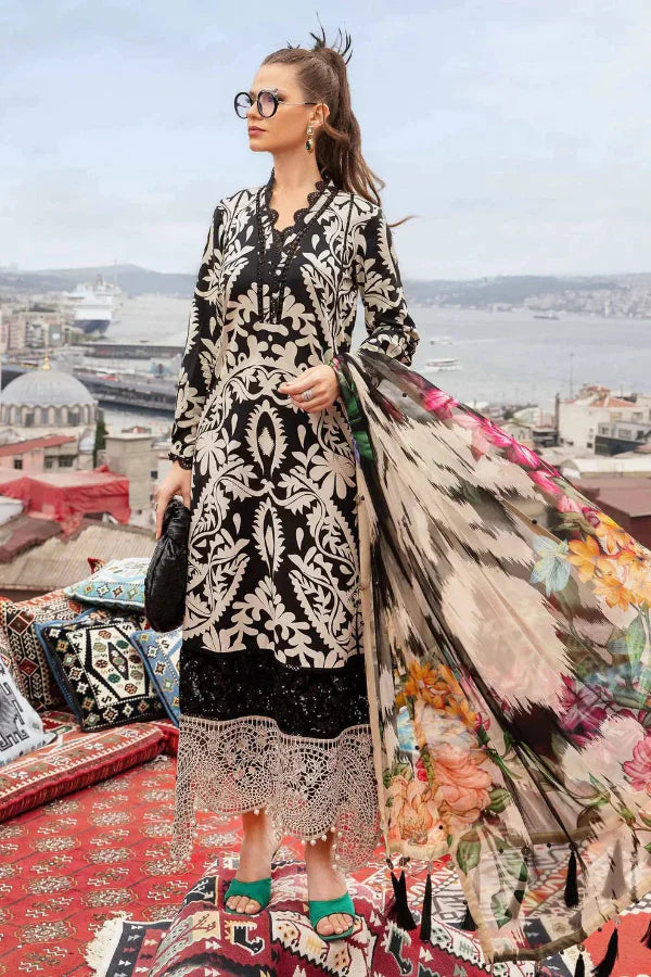 03-Piece Printed Lawn Suit - Ready To Wear