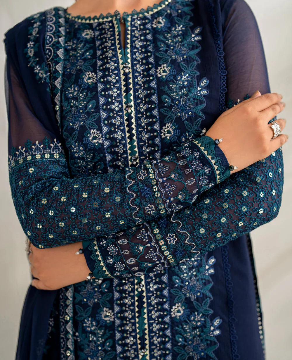 03 Piece Stitched Chiffon Suit - Ready To Wear