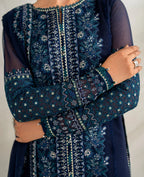 03 Piece Stitched Chiffon Suit - Ready To Wear