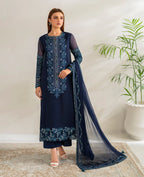 03 Piece Stitched Chiffon Suit - Ready To Wear