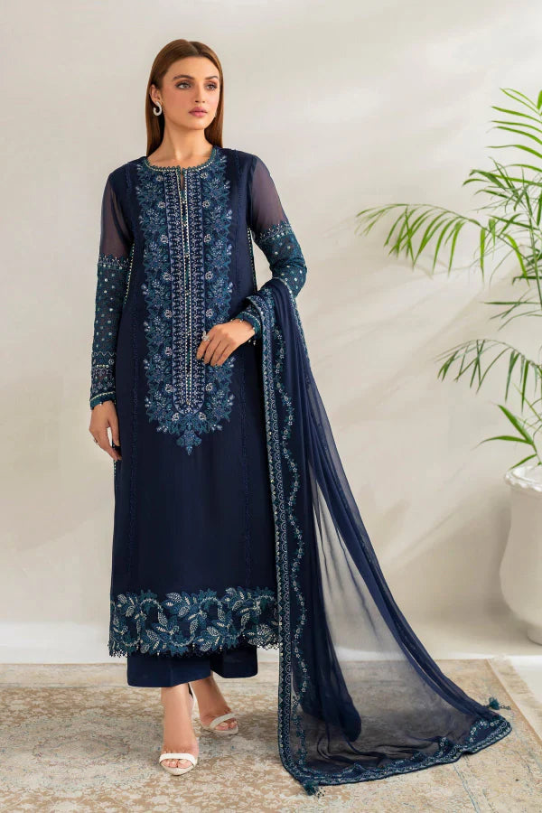 03 Piece Stitched Chiffon Suit - Ready To Wear