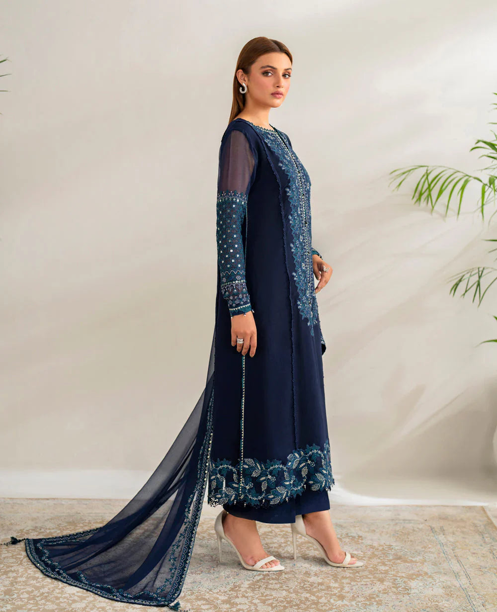 03 Piece Stitched Chiffon Suit - Ready To Wear