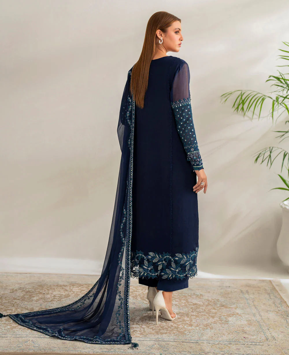03 Piece Stitched Chiffon Suit - Ready To Wear