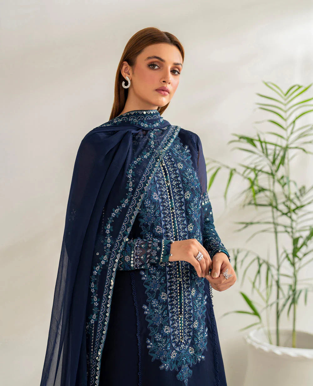 03 Piece Stitched Chiffon Suit - Ready To Wear