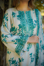 3 Piece Stitched Printed Lawn Suit - Ready To Wear