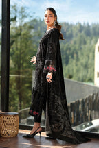 3 Piece Stitched Velvet Suit - Ready To Wear