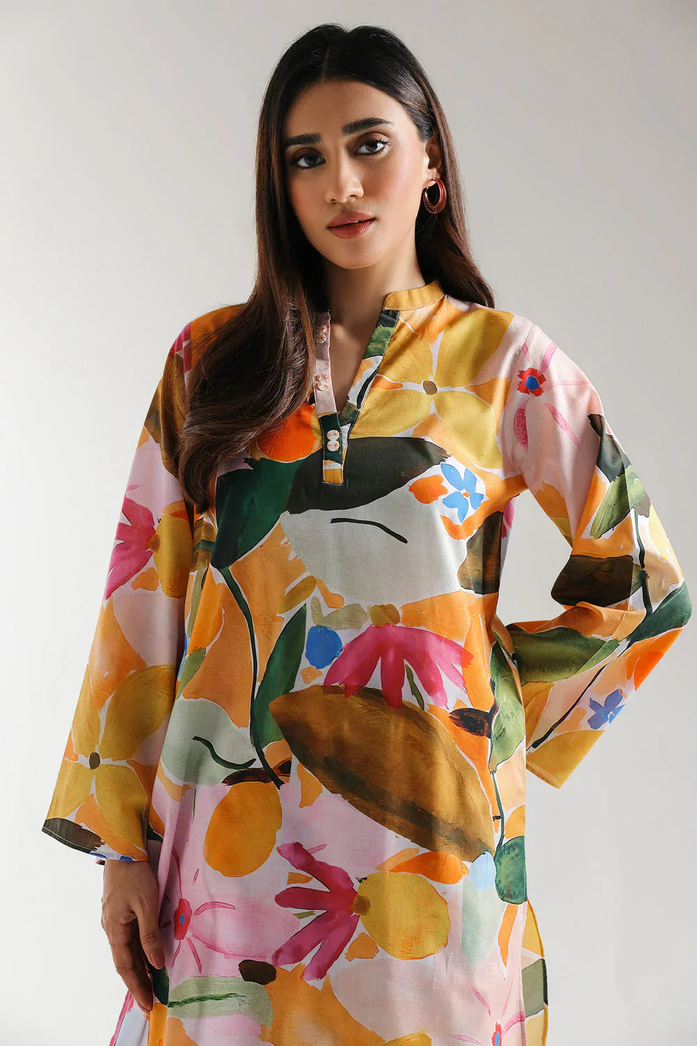 02 Piece Stitched Cotton Suit - Ready To Wear