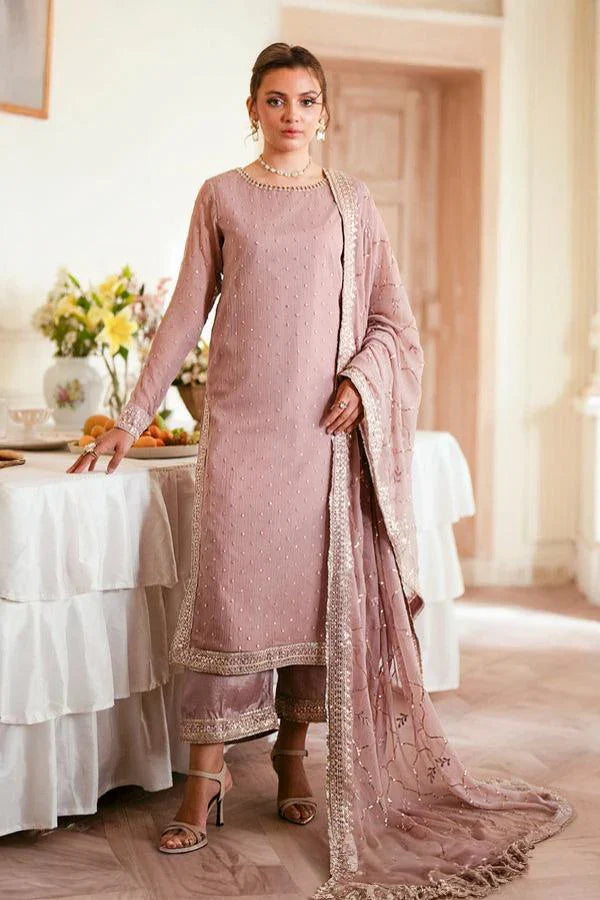 03 Piece Stitched Chiffon Suit - Ready To Wear
