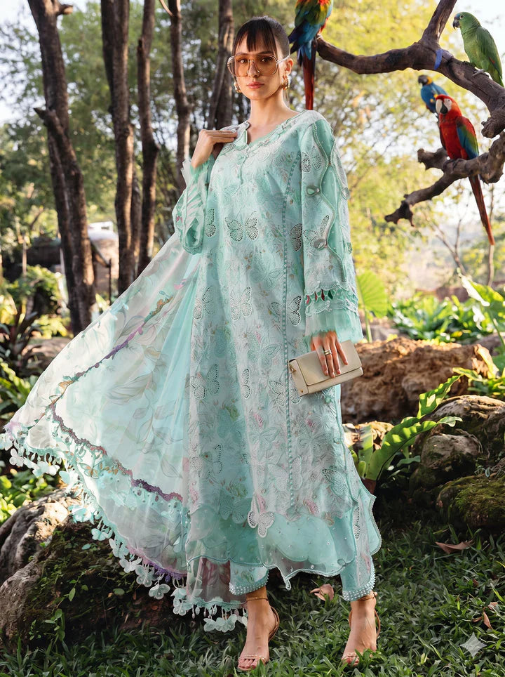03-Piece Lawn Suit With Embroidery - Ready To Wear