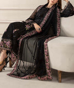 03 Piece Stitched Chiffon Suit - Ready To Wear