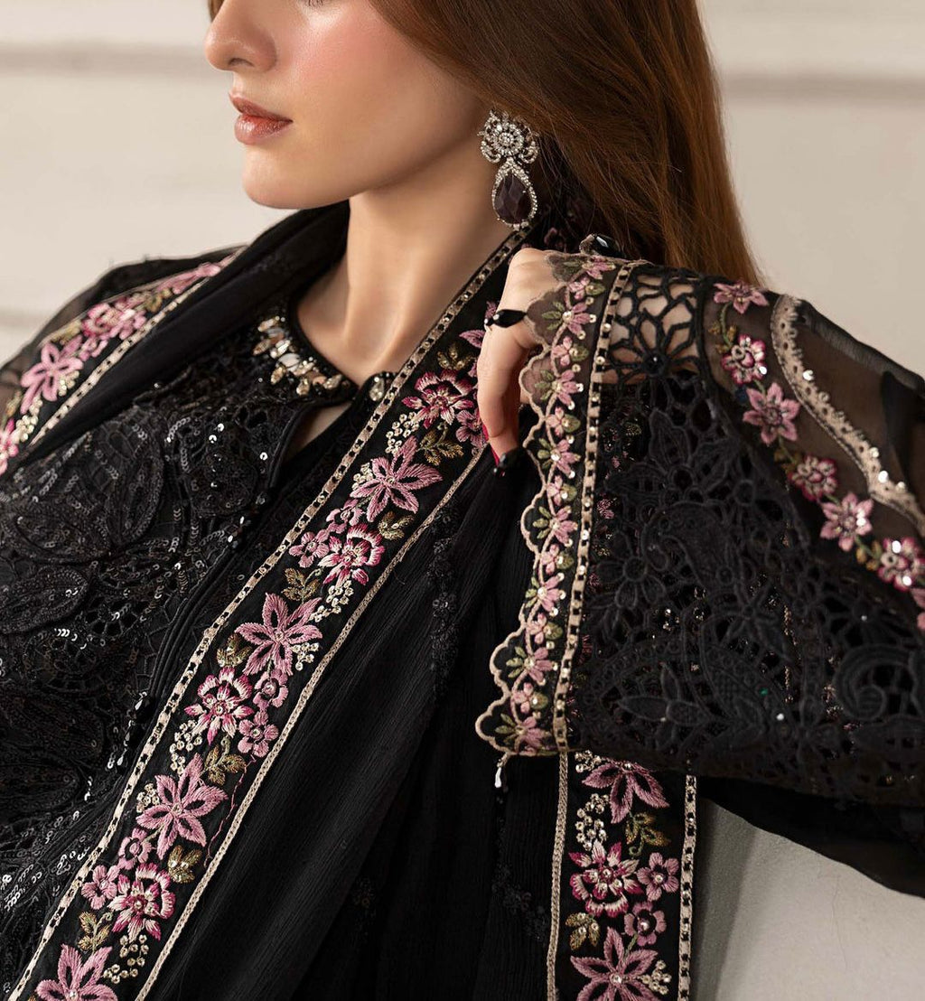 03 Piece Stitched Chiffon Suit - Ready To Wear