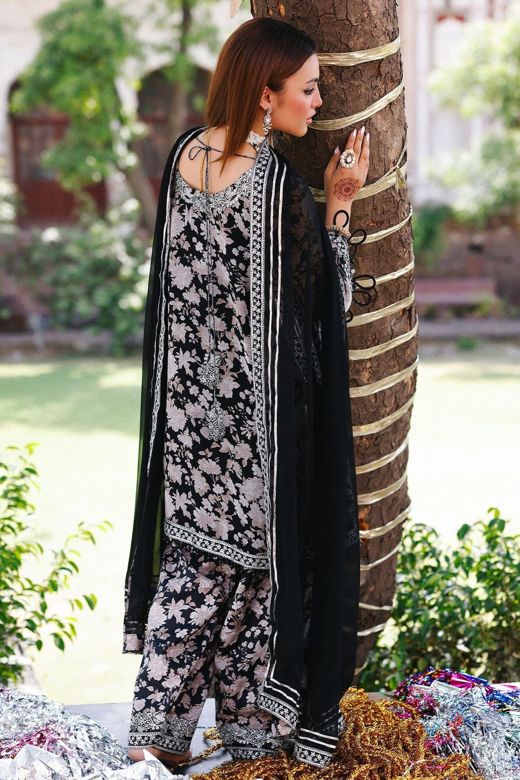 03 Piece Stitched Chiffon Suit - Ready To Wear