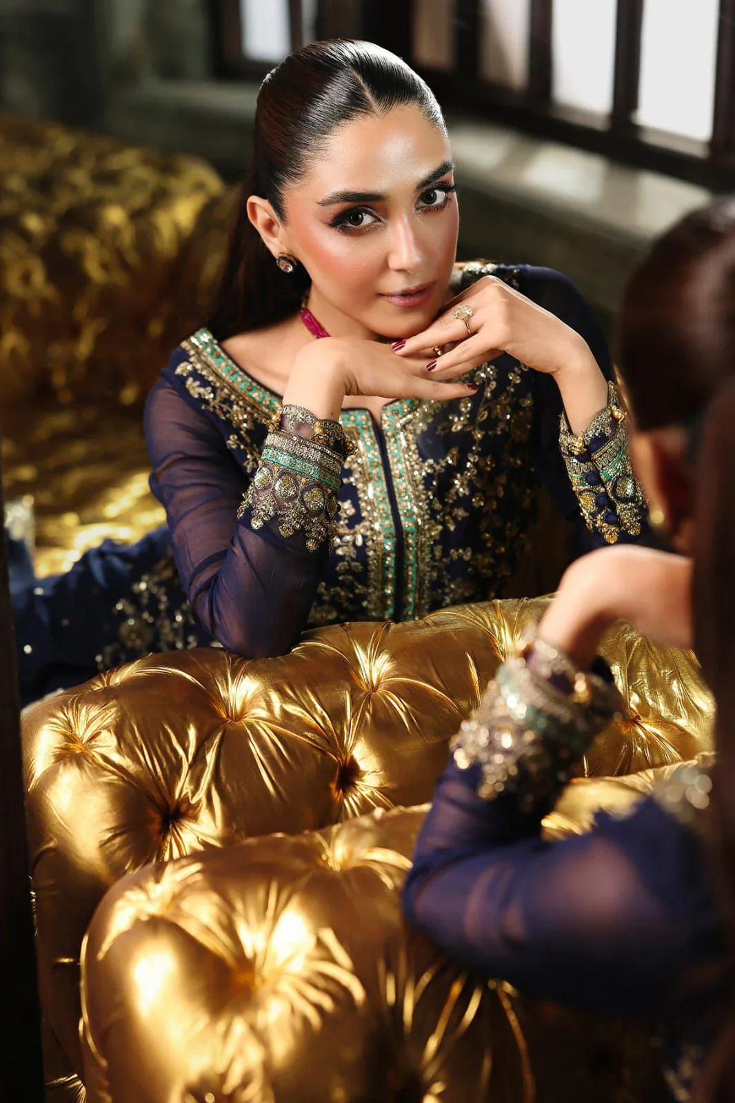 03 Piece Stitched Chiffon Suit - Ready To Wear