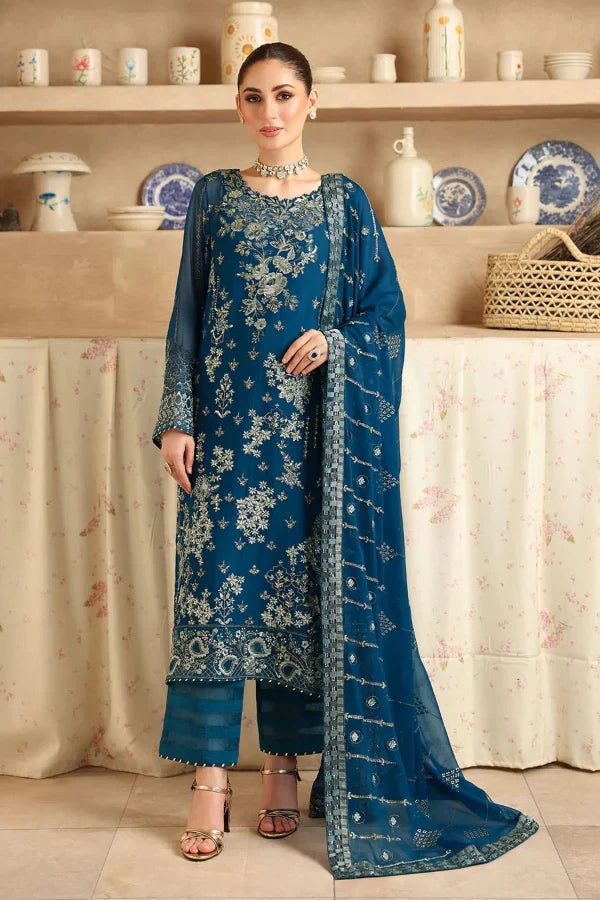03 Piece Stitched Chiffon Suit - Ready To Wear