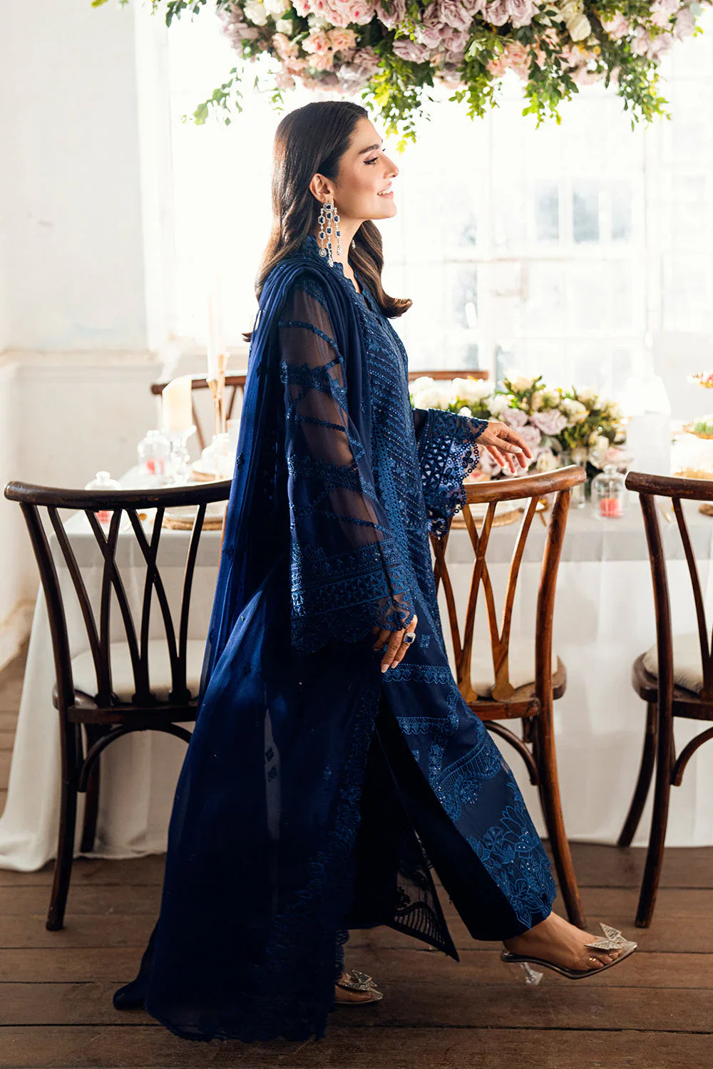 03 Piece Stitched Luxury Chiffon Dress - Ready To Wear