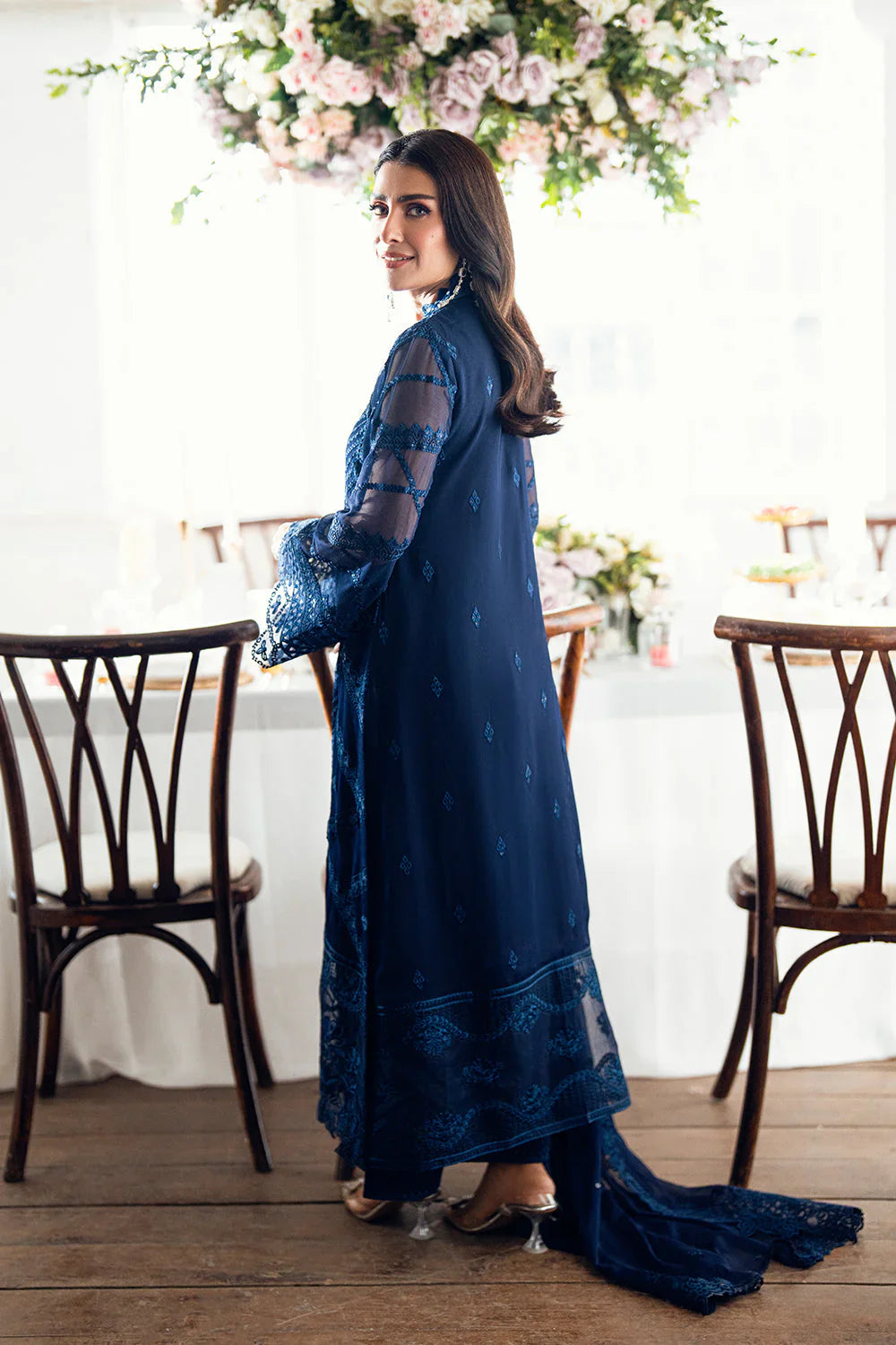 03 Piece Stitched Luxury Chiffon Dress - Ready To Wear