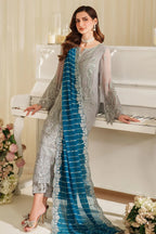03 Piece Stitched Embroidery Chiffon Suit - Ready To Wear