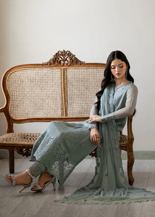 03 Piece Stitched Chiffon Suit - Ready To Wear