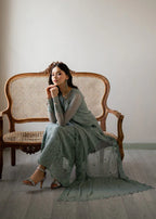 03 Piece Stitched Chiffon Suit - Ready To Wear