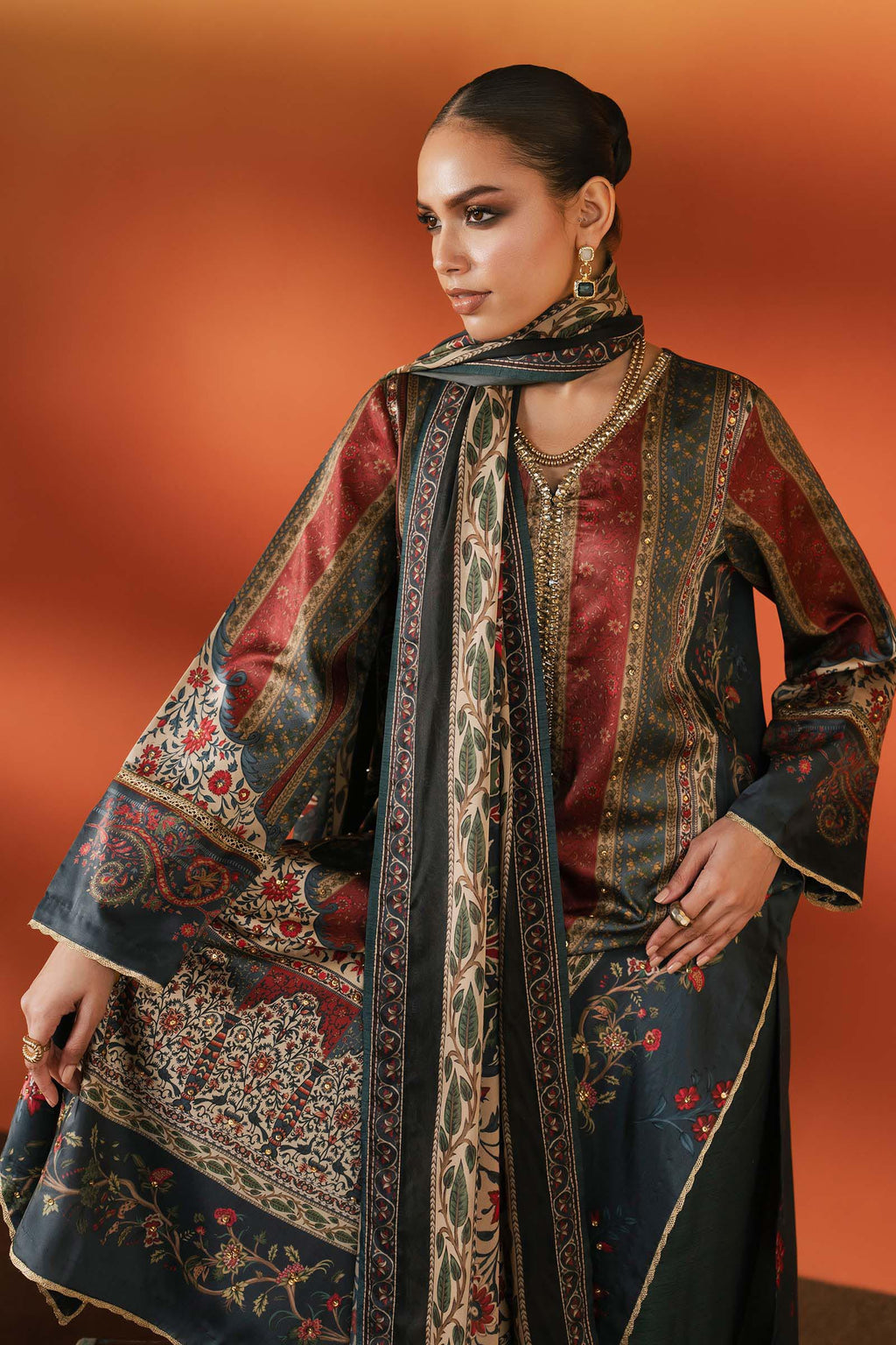Printed Lawn 3-Piece Stitched Suit with Dupatta – Ready To Wear