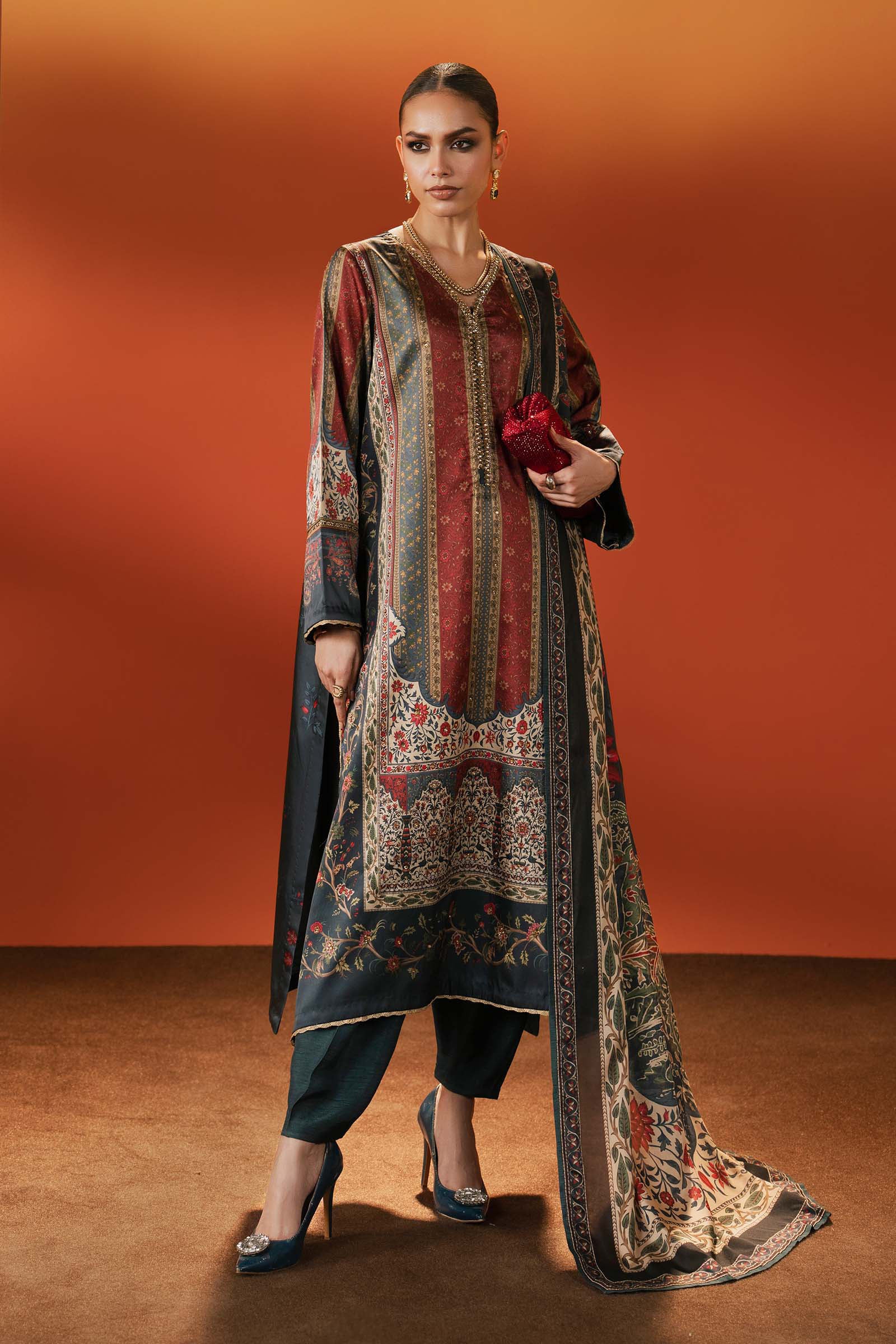 Printed Lawn 3-Piece Stitched Suit with Dupatta – Ready To Wear
