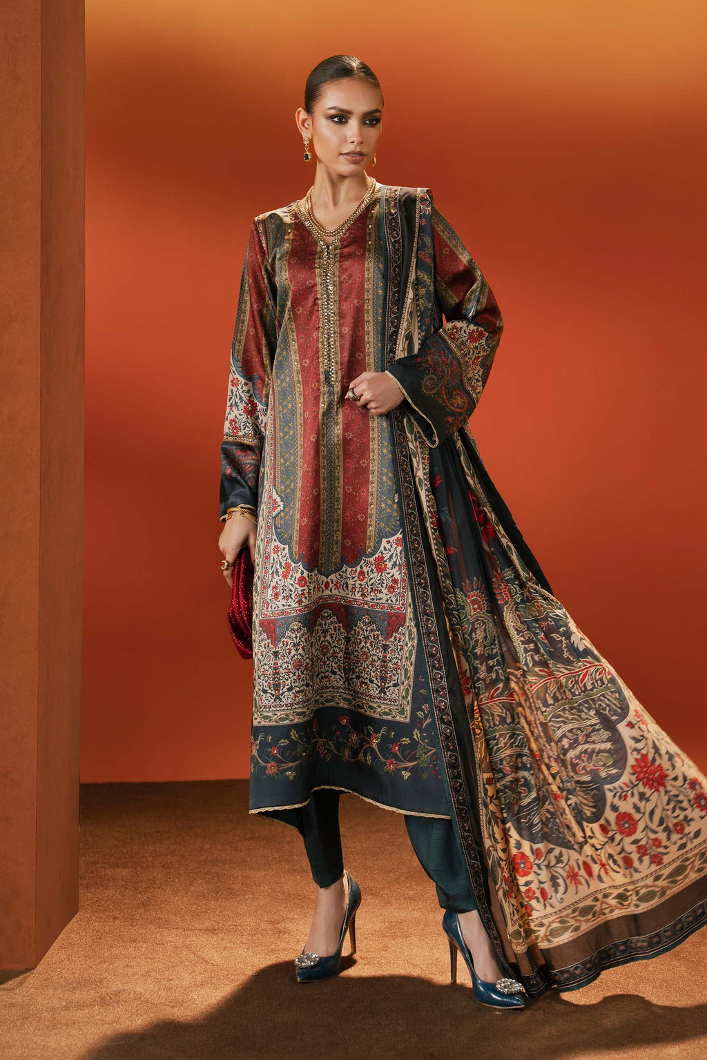 Printed Lawn 3-Piece Stitched Suit with Dupatta – Ready To Wear