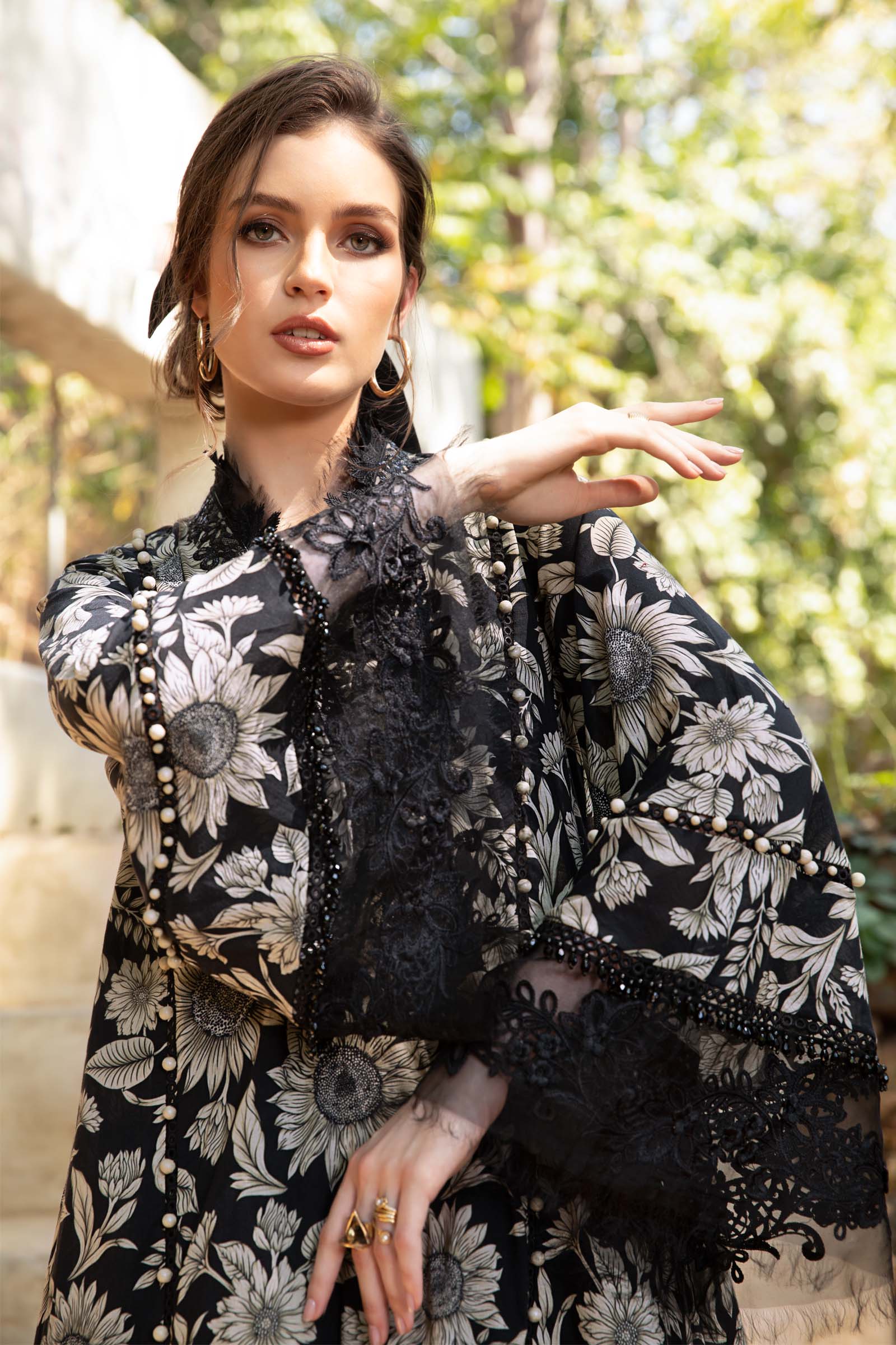 Embroidered Printed Lawn 3-Piece Stitched Suit – A Line Style Ready To Wear