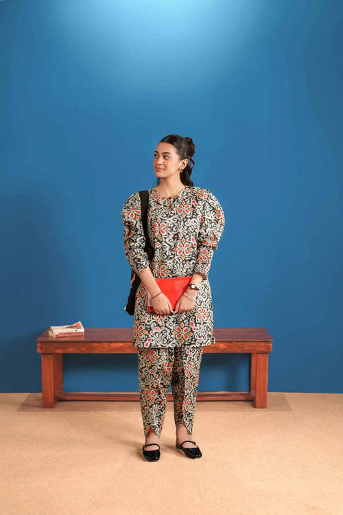 02 Piece Stitched Cotton Suit - Ready To Wear